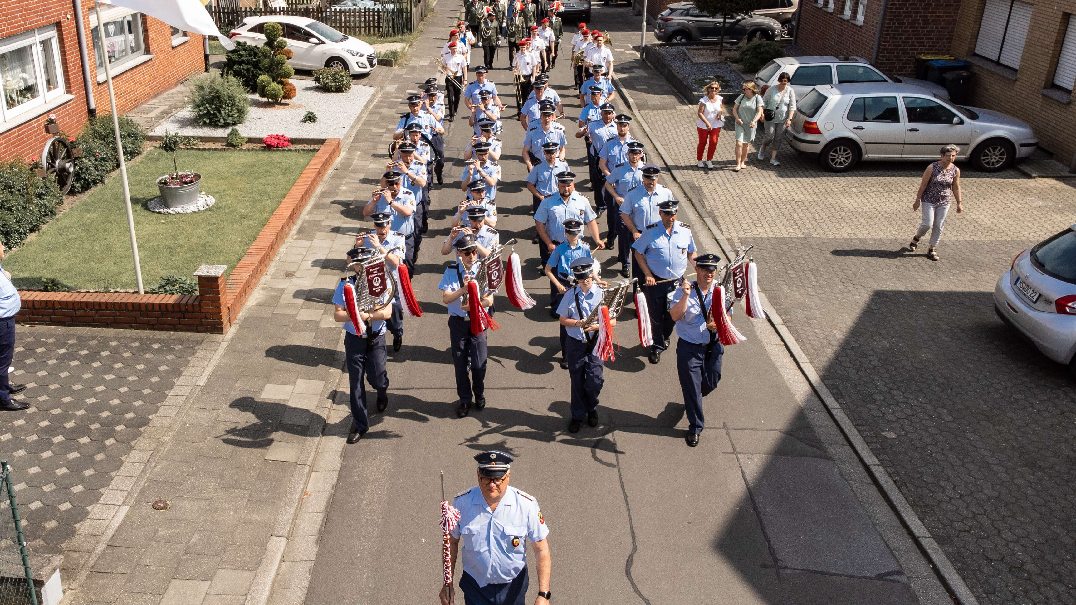 Trommlercorps beim Auftritt